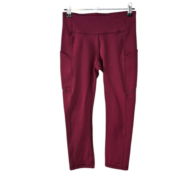 lululemon athletica Pants - Lululemon Speed Up Crop *21", Mid Rise, Red, Luxtreme, Athletic, Running, Size 4